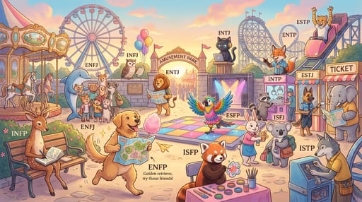 MBTI 동물 의인화 일러스트류 preview 1